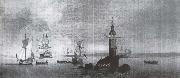 Monamy, Peter This is Manamy-s Picture of the opening of the first Eddystone Lighthouse in 1698 oil painting picture wholesale